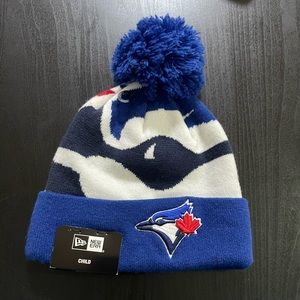 Children Blue Jays Beanie with PomPom